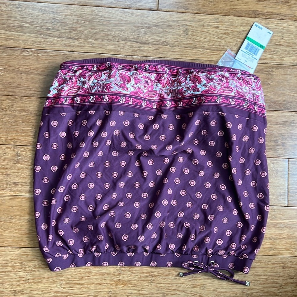 NEW MICHAEL Michael KORS maroon Swim Top sz L